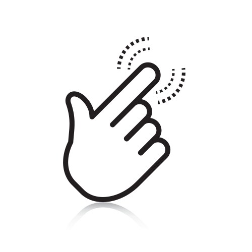 Middle finger line outline icon Royalty Free Vector Image