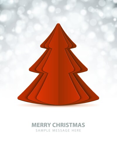 Christmas tree from paper ribbon Royalty Free Vector Image