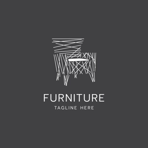 Furniture logo design vector image