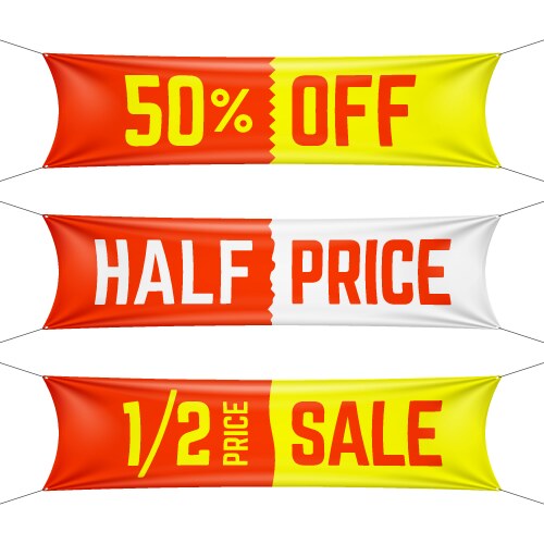 Big sale banner design template up to 50 off Vector Image