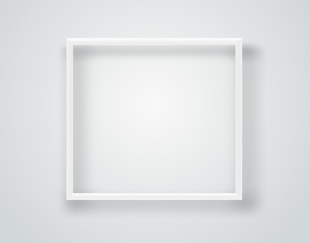 White empty frame Royalty Free Vector Image - VectorStock