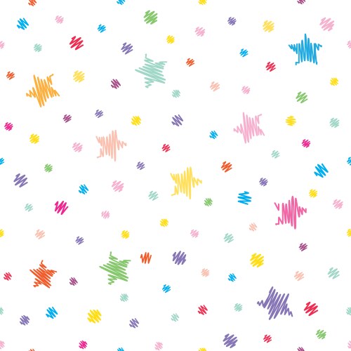 Seamless pattern with colorful stars Royalty Free Vector