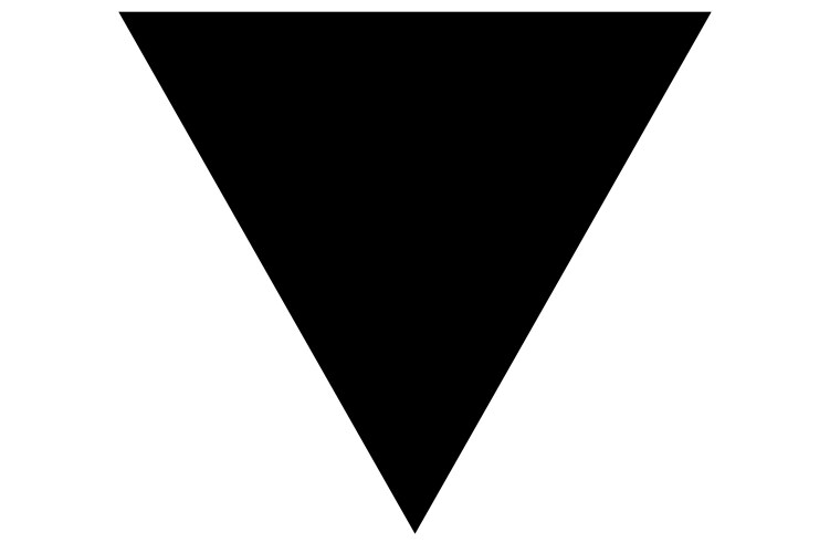 inverted black triangle vector