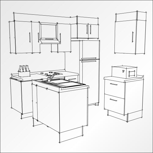 Kitchen Floor Plan Symbols Vector Images (over 1,200)