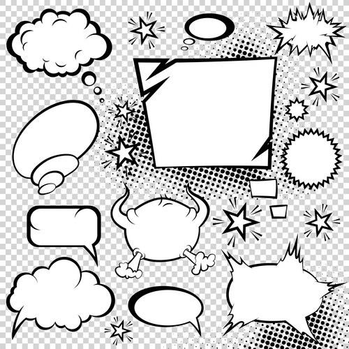 Comic Speech Bubbles & Effects – Royalty-Free Vector | VectorStock