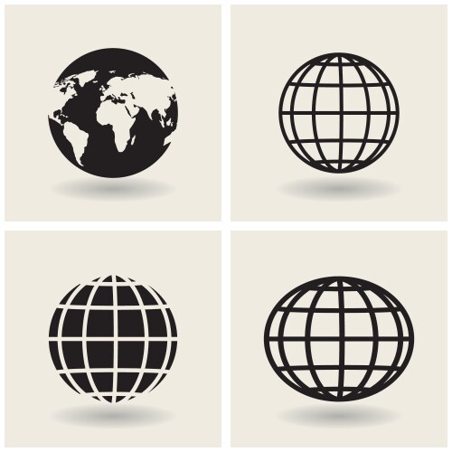 Earth Globe Black and White Vector Images (over 96,000)