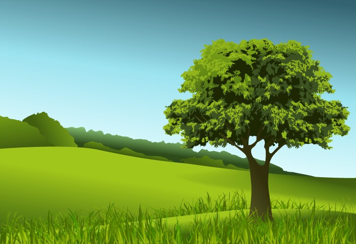 Rural landscape Royalty Free Vector Image - VectorStock