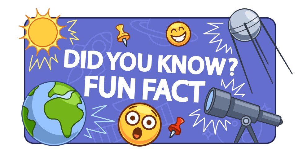 Bright and engaging did you know fact banner Vector Image