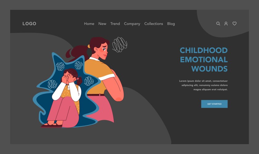 Childhood Wounds Concept Royalty Free Vector Image