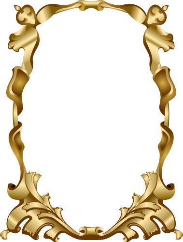 Gold Rococo Frame Royalty Free Vector Image - VectorStock