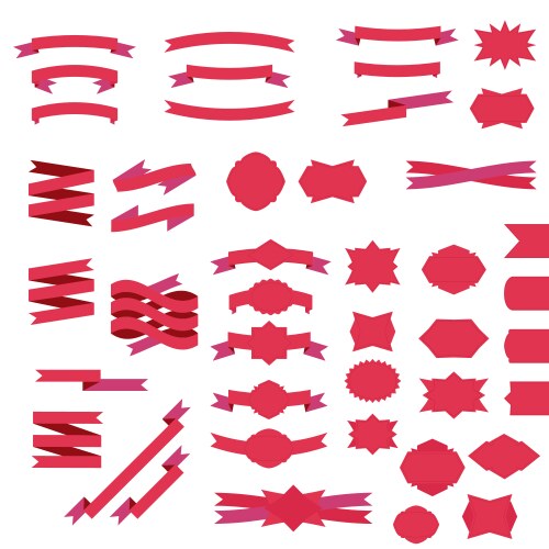 Blank ribbon and badge Royalty Free Vector Image