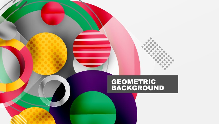Abstract geometric shapes overlap creating vector image