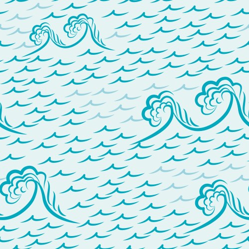 Sea waves Royalty Free Vector Image - VectorStock