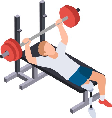 Man doing smith machine leg press exercise Vector Image