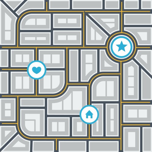 Road map Royalty Free Vector Image - VectorStock