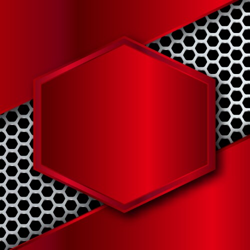 Metallic Hexagonal Frame Background Royalty Free Vector