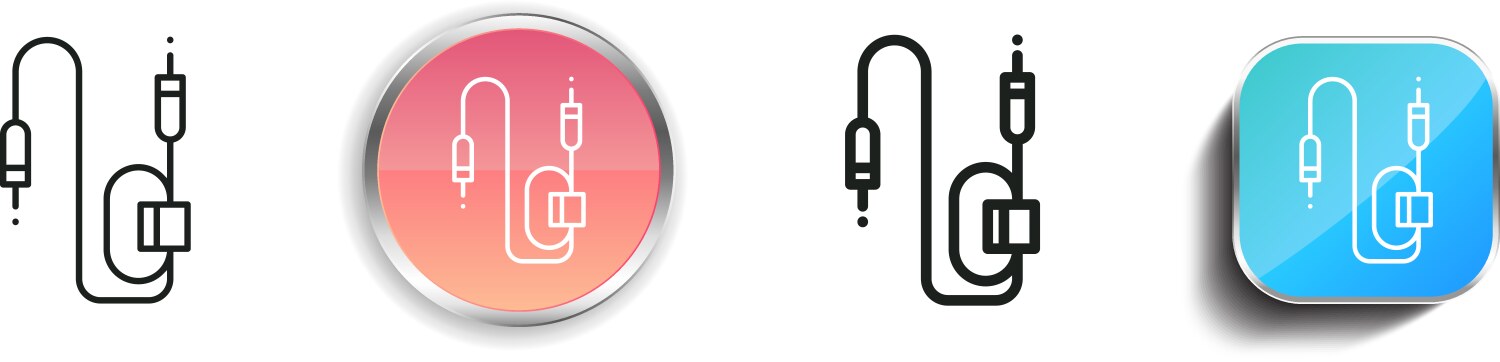 Connector icon thin linear regular and button vektorbild