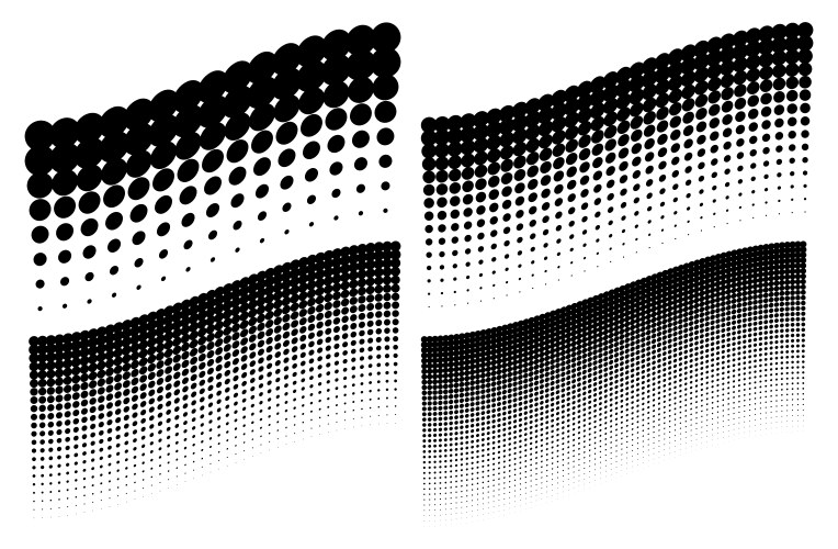 Halftone gradient texture pattern backgrounds Vector Image