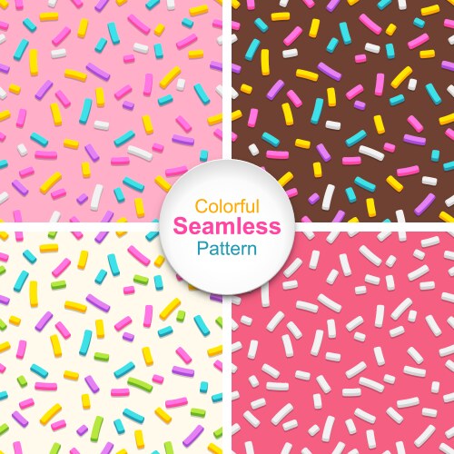 Colorful confetti sprinkles seamless pattern Vector Image