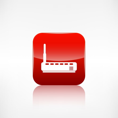 Wi fi router web icon application button vector image