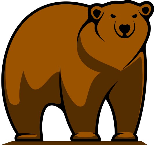 Cartoon Bear Head Vector Image