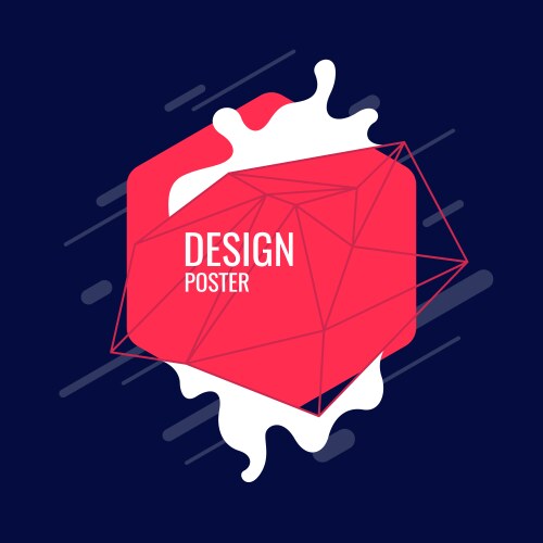 Abstract geometric background fluid shape Vector Image