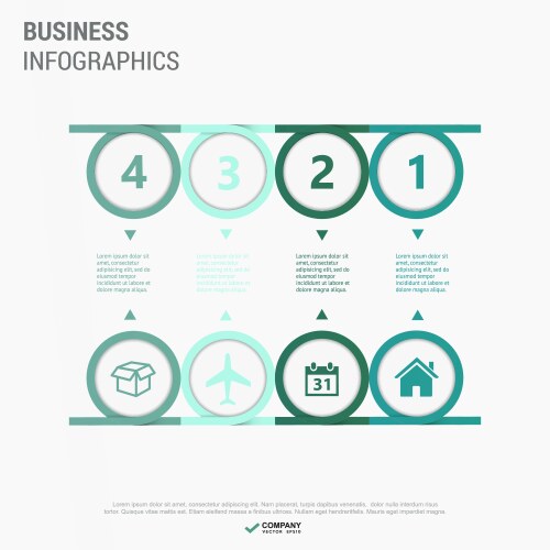 business economy infographic elements vector image