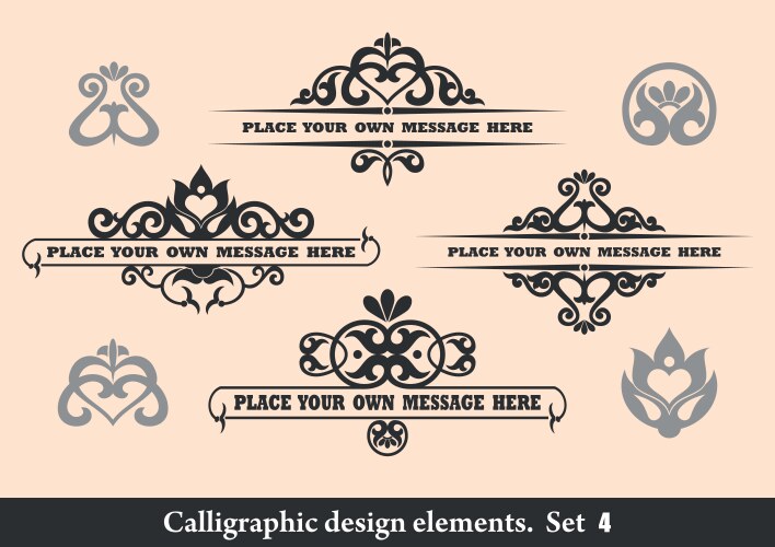Calligraphic design elements Royalty Free Vector Image