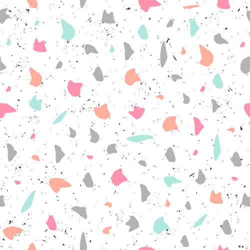 Terrazzo seamless pattern marble background Vector Image