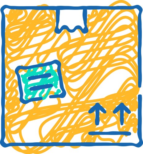 Run cardboard box character icon doodle Royalty Free Vector