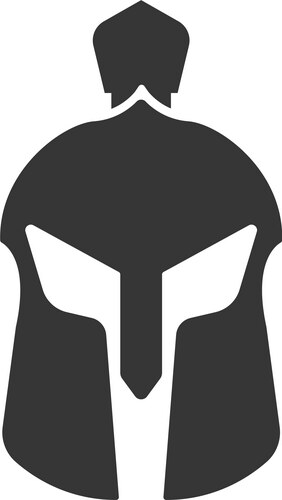 Spartan helmet icon design template isolated Vector Image