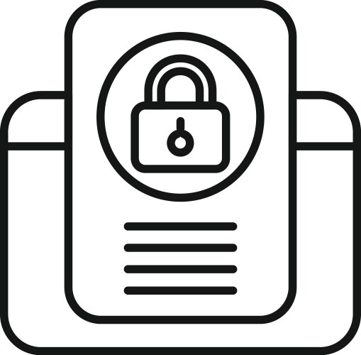 Secure mobile phone protecting user data vector image