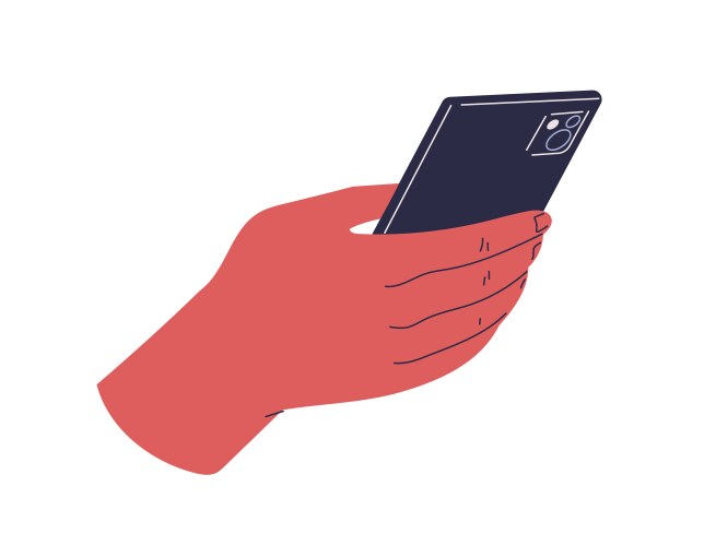 Smartphone in hand vector image