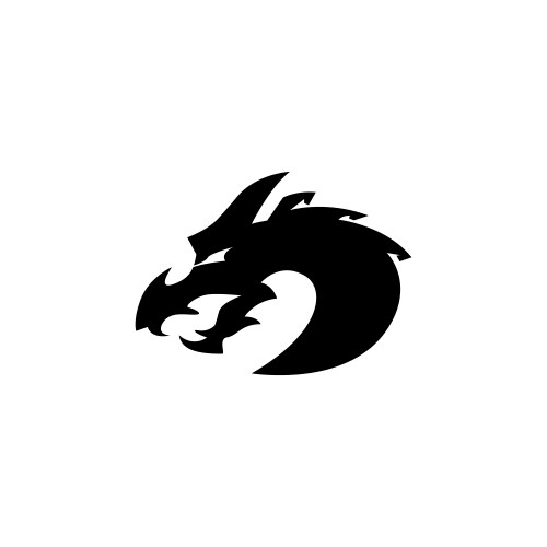 Abstract dragon head logo design Vector Image