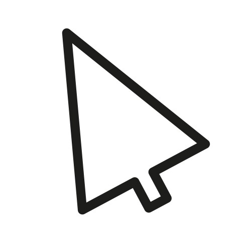 Cursor icon pointer arrow symbol mouse click vector image