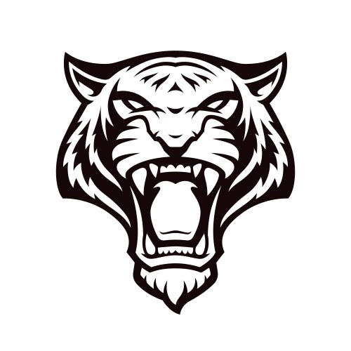 Powerful Tiger Emblem Vector Image