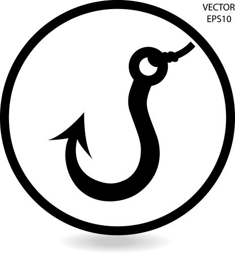 Fishing hook logo Royalty Free Vector Image - VectorStock