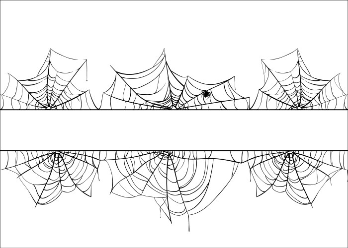 Spooky halloween frame or border with black Vector Image