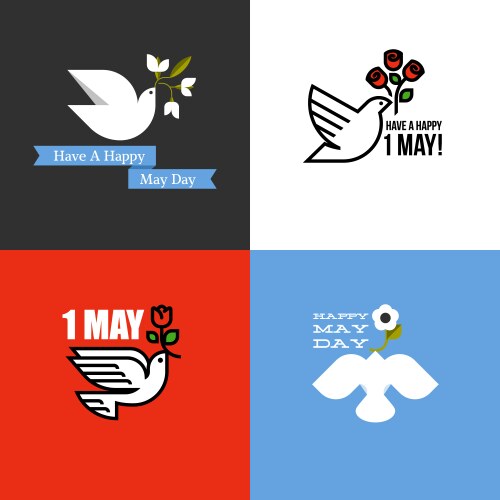 May day international workers on 1 Vector Image