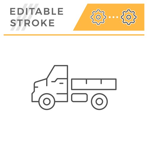 cargo truck line icon vector image