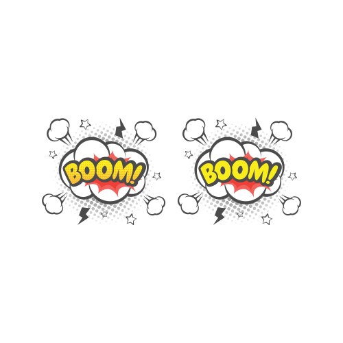 Boom explosion colorful cartoon vector image