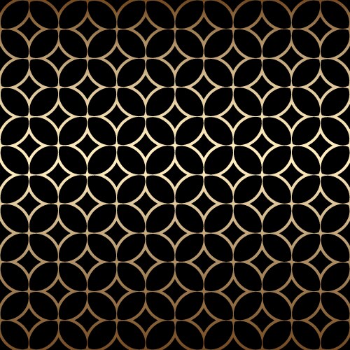 Golden art deco linear seamless pattern Royalty Free Vector