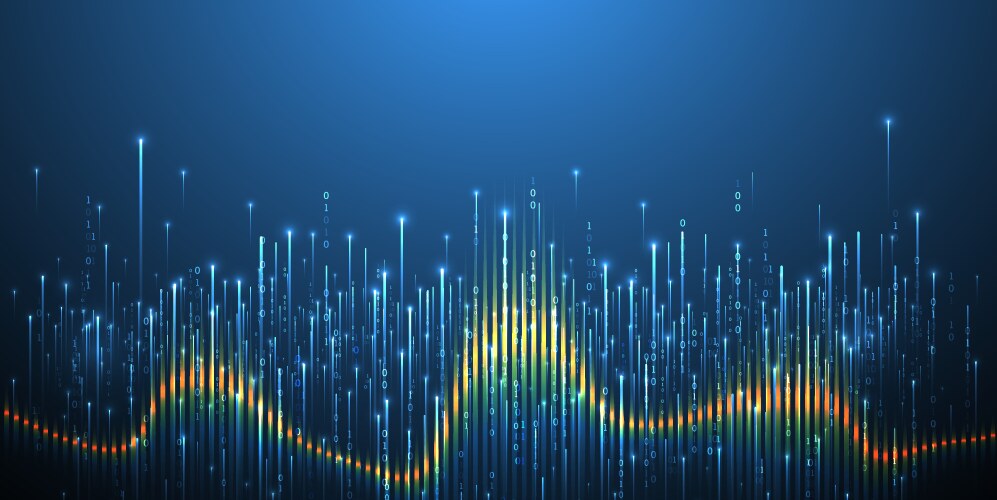 Data Streams & Binary Code vektorbild