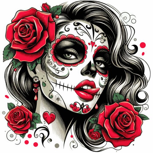 Dia de los Muertos Sugar Skull Vector Image