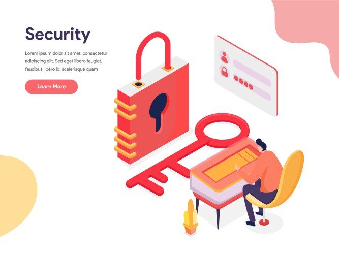 Access and security concept isometric design vector image