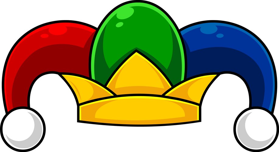 Cartoon colored jester hat Vector Image