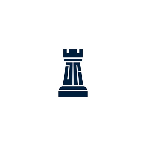 Letters jr rook chess logo design Vector Image
