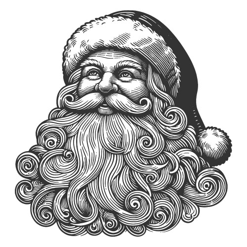 Santa claus engraving sketch Vector Image