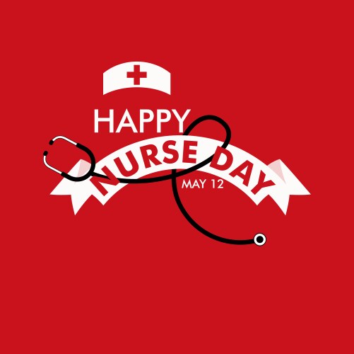 Happy nurse day template design vector image