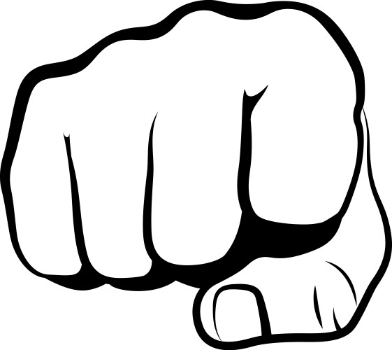 Leader fist rise up icon simple leadership Vector Image